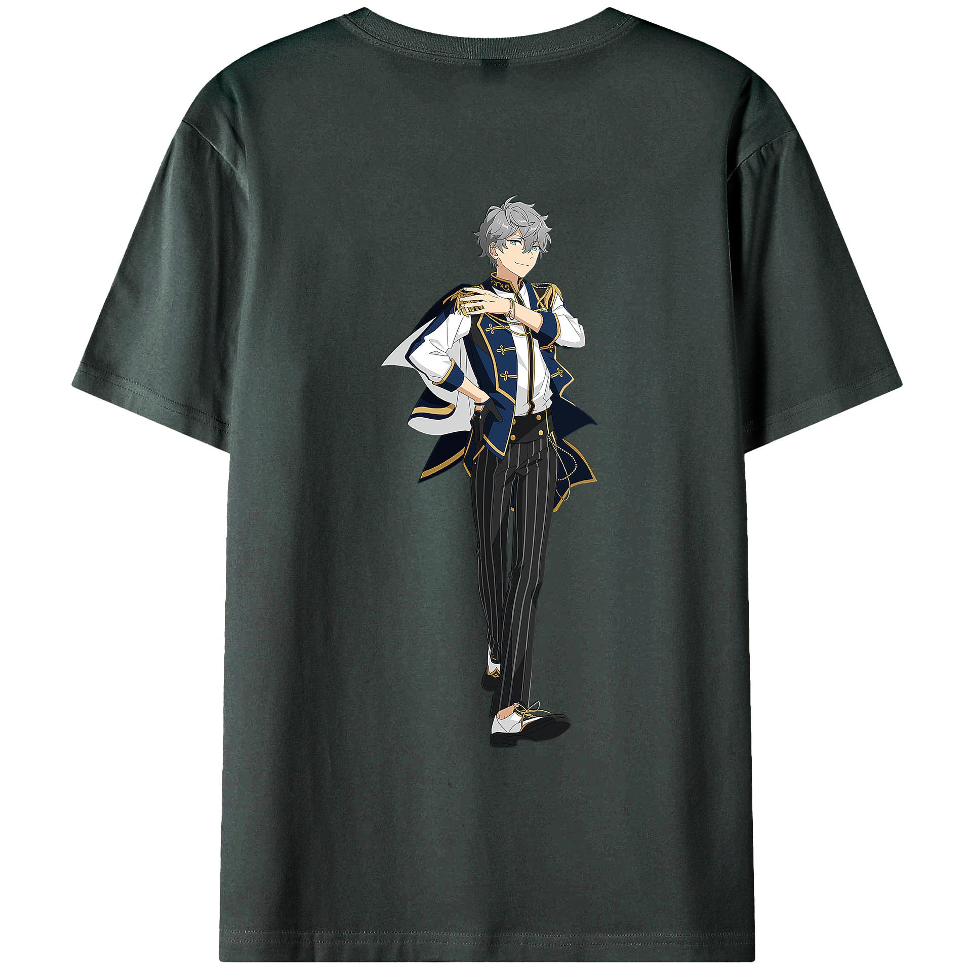 （画像用） あんさんぶるスターズ! Ensemble Stars 綿100％ メンズ半袖Tシャツ（バックプリント） 通気性